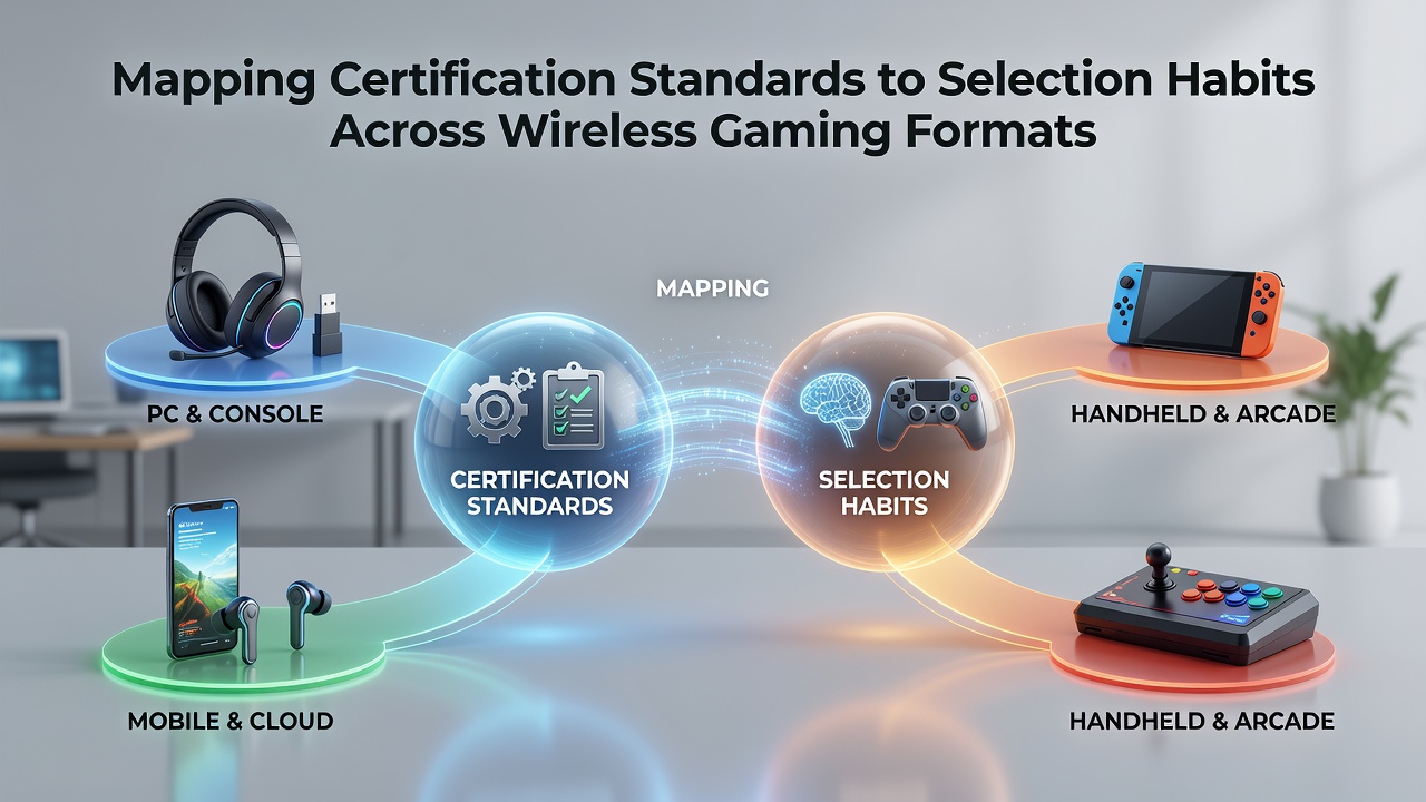 Certification icons and user selection interfaces on wireless gaming devices