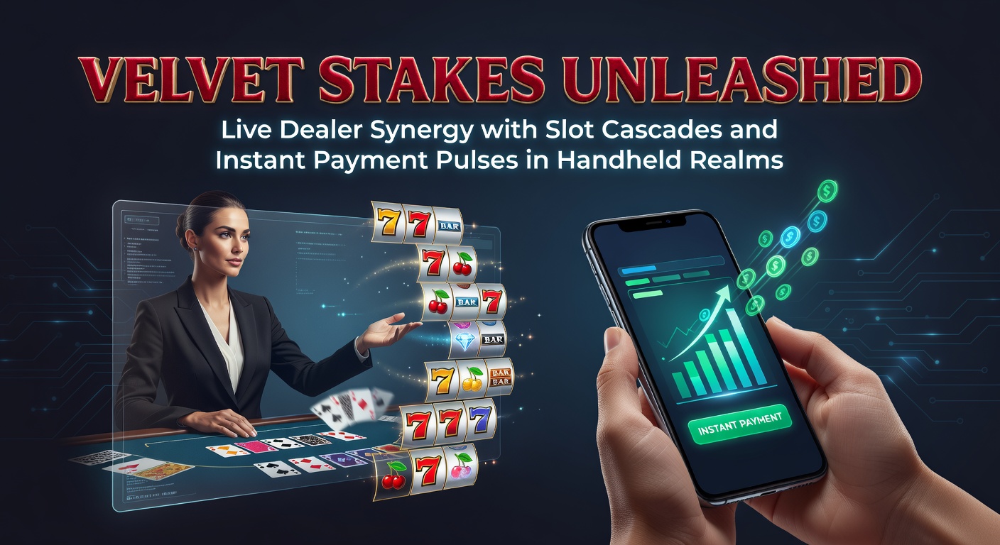 Dynamic mobile screen showing live dealer interacting with cascading slot reels and instant payout notifications